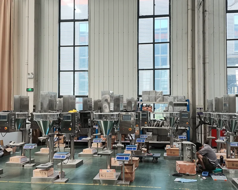 In-house manufacturing — stainless steel powder equipment assembled in our workshop