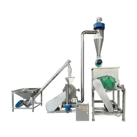 Claw pulverizer with conveyor for minerals